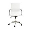 Cadeira Office Baixa Hamilton C/Base Cromada - Branco
