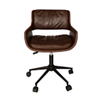 Cadeira Office Lombard C/ Revestimento em Poliuretano - Marrom Mocha