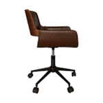 Cadeira Office Lombard C/ Revestimento em Poliuretano - Marrom Mocha