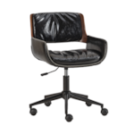 Cadeira Office Lombard C/ Revestimento em Poliuretano - Preto