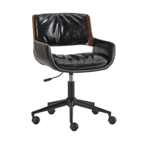 Cadeira Office Lombard C/ Revestimento em Poliuretano - Preto