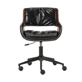 Cadeira Office Lombard C/ Revestimento em Poliuretano - Preto