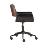 Cadeira Office Lombard C/ Revestimento em Poliuretano - Preto