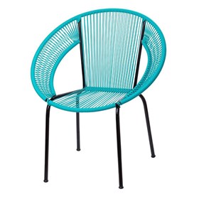 Cadeira Sinaloa em Fibra Síntetica - Azul Tiffany