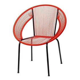 Cadeira Sinaloa em Fibra Síntetica - Vermelha