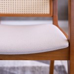 Cadeira Teerã Com Braço Em Madeira Maciça E Palhinha - Freijó/Bege
