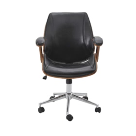 Cadeira Westmont Diretor em PU S/ Encosto - Preto