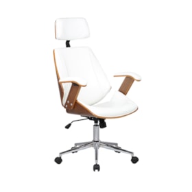 Cadeira Westmont Presidente C/ Base Cromada - Branco
