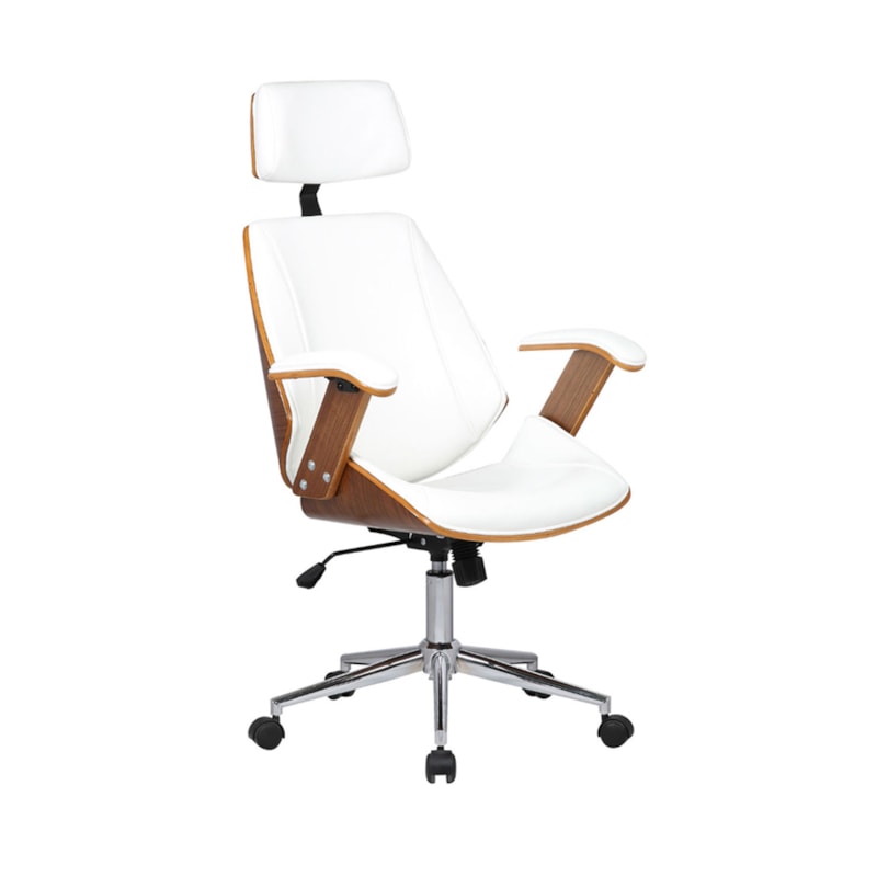 Cadeira Westmont Presidente C/ Base Cromada - Branco