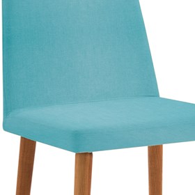 Cadeira Wheezy C/Pés em Madeira Maciça - Azul Turquesa