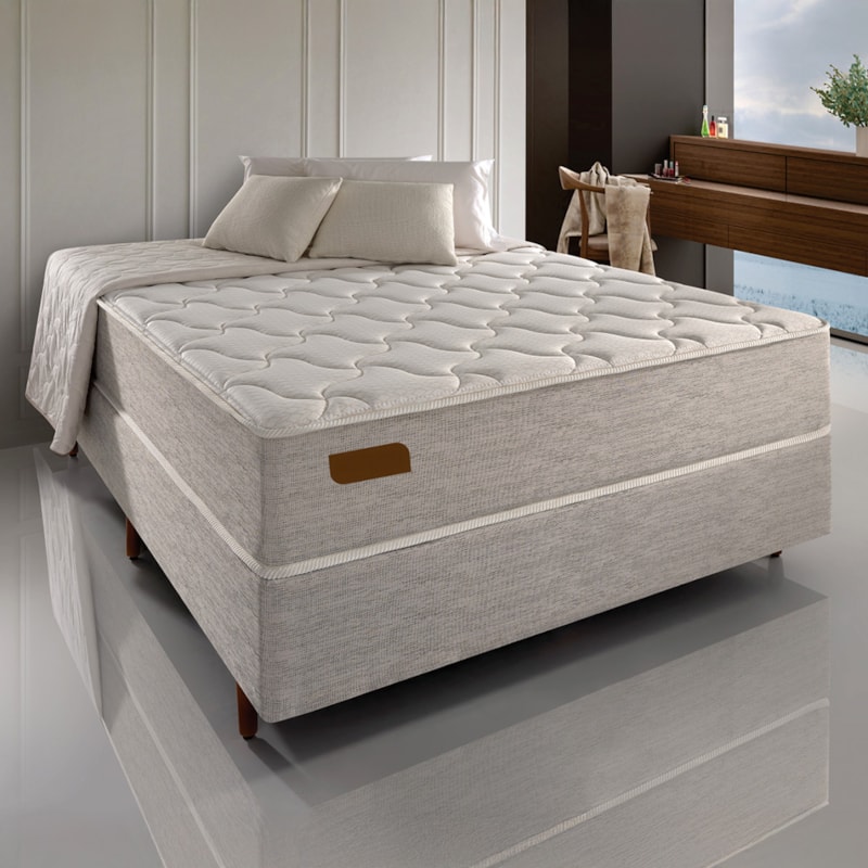 Cama Box Com Colchão De Casal Engelberg Firme