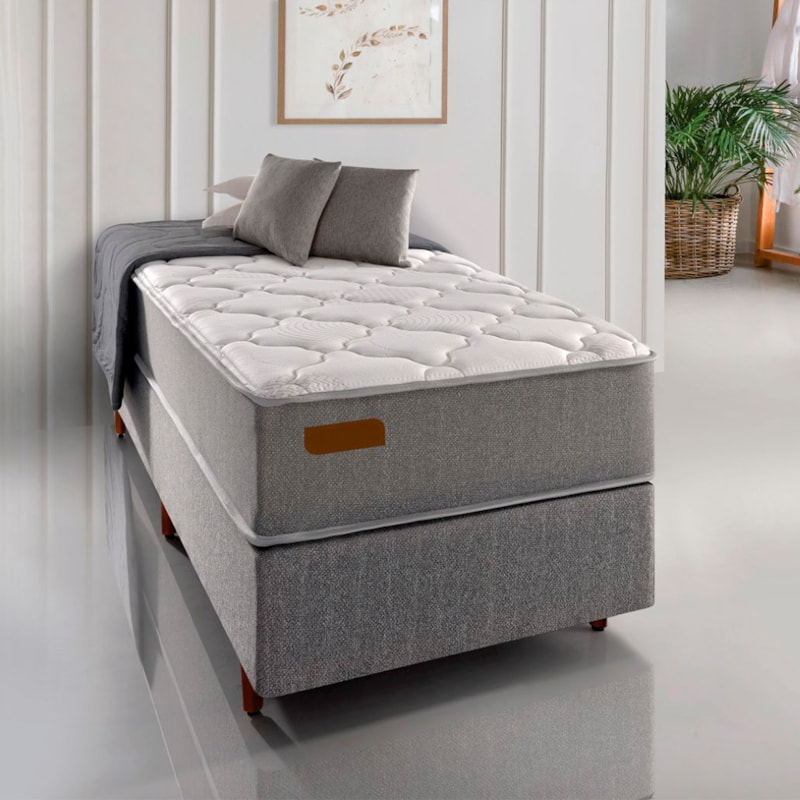 Cama Box Com Colchão De Solteiro Engelberg Extra-Firme