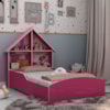 Cama Infantil Casinha 90CM - Rosa