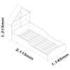Cama Infantil Casinha 90CM - Rosa