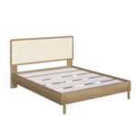 Cama Queen Oslo 158cm Com Cabeceira Em Palhinha