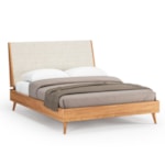 Cama Trévise Casal/Queen/King Com Cabeceira Em Tecido
