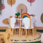 Conjunto 1 Mesa 4 Cadeiras Infantil Izumi