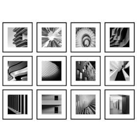 Conjunto 12 Quadros Decorativos 35x35cm Monde Urbain
