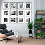 Conjunto 12 Quadros Decorativos 35x35cm Monde Urbain