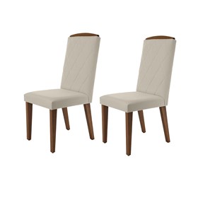 Conjunto 2 Cadeiras Daisy Com Pés Em Madeira Maciça - Natural E Linked 02