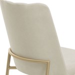 Conjunto 2 Cadeiras Elis Com Pés Em Aço Carbono - Dourado E Soft Palha