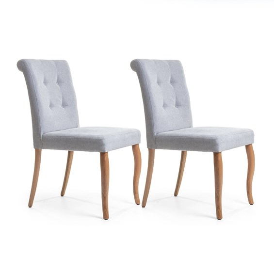 Conjunto 2 Cadeiras Jasman Em Madeira Maciça Amêndoa