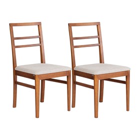 Conjunto 2 Cadeiras Kaylee em Madeira Maciça - Garapa