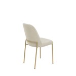 Conjunto 2 Cadeiras Lucille Com Pés Em Aço Carbono Dourado - Soft Palha