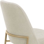 Conjunto 2 Cadeiras Lucille Com Pés Em Aço Carbono Dourado - Soft Palha