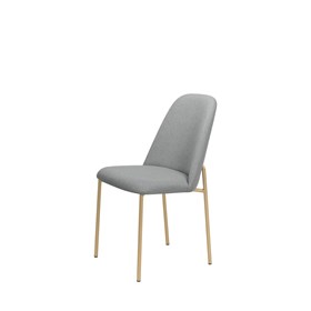 Conjunto 2 Cadeiras Lucille Com Pés Em Aço Carbono Dourado - Stone