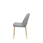 Conjunto 2 Cadeiras Lucille Com Pés Em Aço Carbono Dourado - Stone
