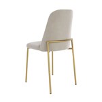 Conjunto 2 Cadeiras Lucille Com Pés Em Aço Carbono Dourado - V Inca 02