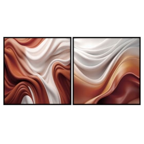 Conjunto 2 Quadros Decorativos Quadrados Évolution