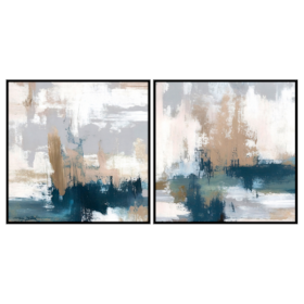 Conjunto 2 Quadros Decorativos Quadrados Gèu Blau