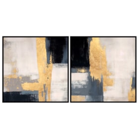 Conjunto 2 Quadros Decorativos Quadrados Prospérité