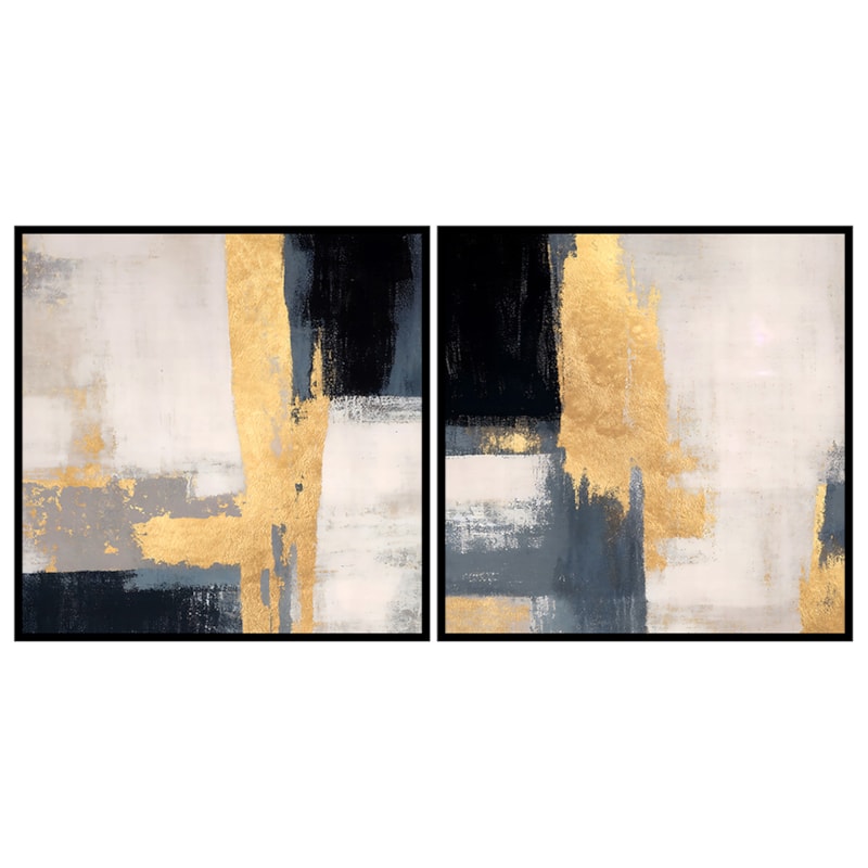 Conjunto 2 Quadros Decorativos Quadrados Prospérité