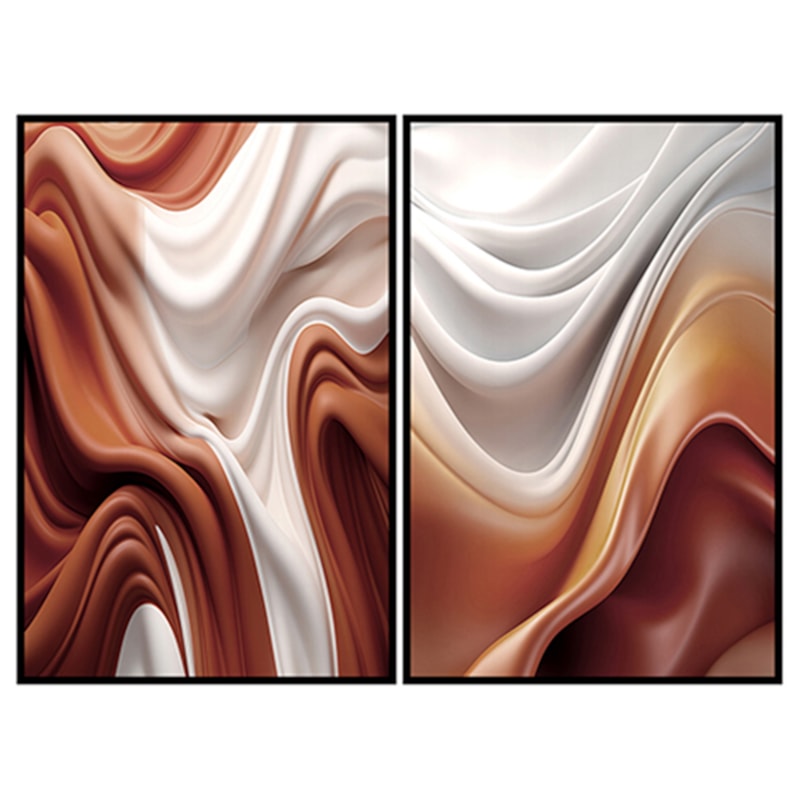 Conjunto 2 Quadros Decorativos Retangulares Évolution