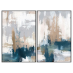 Conjunto 2 Quadros Decorativos Retangulares Gèu Blau