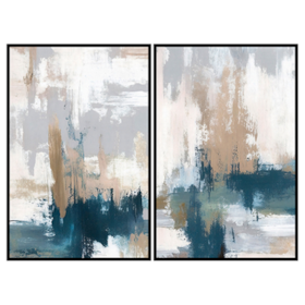 Conjunto 2 Quadros Decorativos Retangulares Gèu Blau