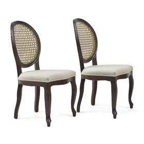 Conjunto de 2 Cadeiras Lustef em Madeira Maciça - Canela