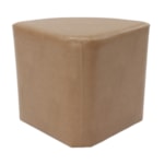 Conjunto Mesa De Centro Sallad Preto E 4 Puffs Em Tecido