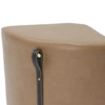 Conjunto Mesa De Centro Sallad Preto E 4 Puffs Em Tecido