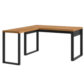 Conjunto Mesa Escrivaninha Em L Makya Com Gaveteiro E Mesa Lateral Wand