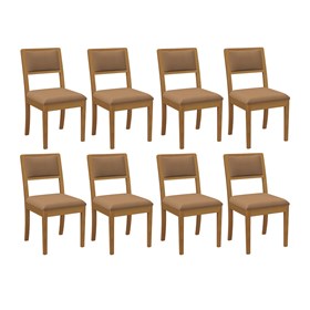 Conjunto Sala De Jantar Com Mesa Retangular Bia E 8 Cadeiras Coult