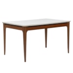 Conjunto Sala De Jantar Mesa Addar C/ Vidro 135cm E 4 Cadeiras Saga