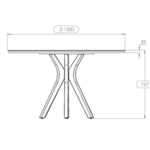 Conjunto Sala De Jantar Mesa Diamant Off White 120cm E 4 Cadeiras Modesto Champagne