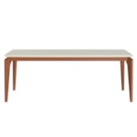 Conjunto Sala De Jantar Mesa Lauren 180cm E 6 Cadeiras Saga Linho