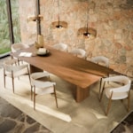 Conjunto Sala De Jantar Mesa Morgan 220cm E 8 Cadeiras Stella