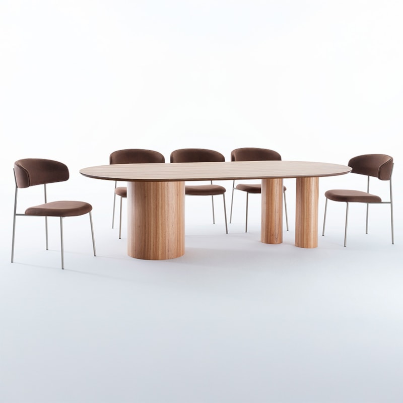 Conjunto Sala De Jantar Mesa Passarela Com 8 Cadeiras Dinsdale