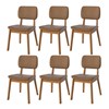 Conjunto Sala De Jantar Mesa Wind Retangular Branco 180cm Com 6 Cadeiras Classic Marrom